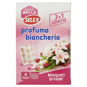 Selex Casa Bella Profuma Biancheria Bouquet di Fiori 4 pezzi