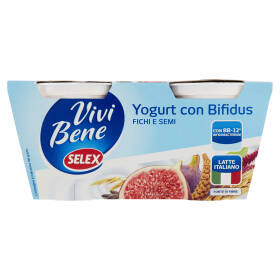Selex Vivi Bene Yogurt con Bifidus con Fichi e Semi 2x125 g