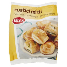 Selex Salatini Rustici Misti di Pasta Sfoglia Ripieni Surgelati 500 g