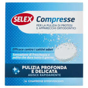 Selex Compresse per la Pulizia di Protesi e Apparecchi Ortodontici 36 pezzi