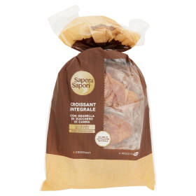Selex Saper di Sapori Croissant Integrale con Granella di Zucchero di Canna 6x55g