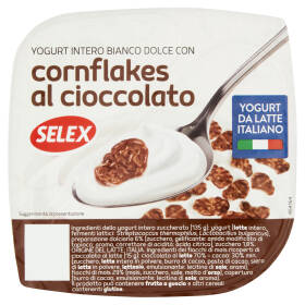 Selex Yogurt Intero Bianco Dolce con Cornflakes al Cioccolato 150 g