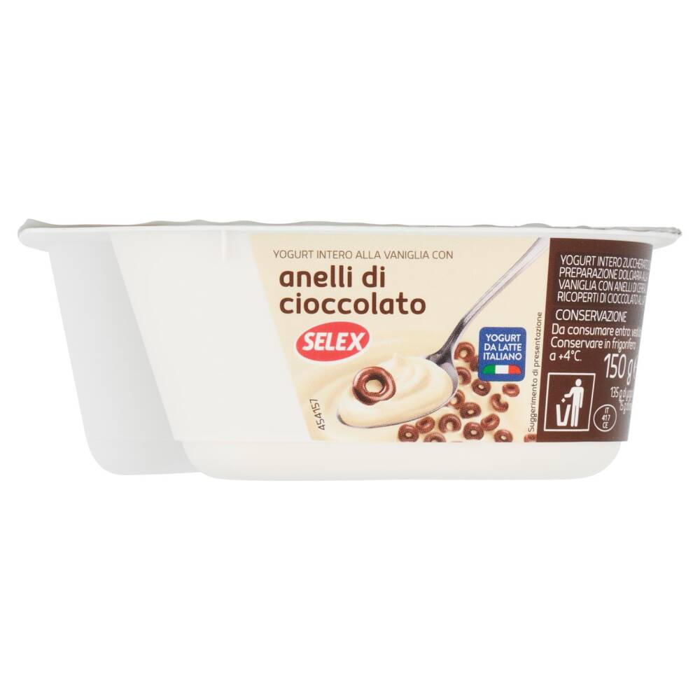 yogurt vaniglia con palline di cioccolato (150gr)