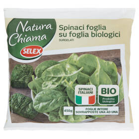 Selex Natura Chiama Spinaci in Foglia Biologici Surgelati 450 g