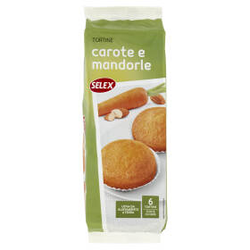 Selex Tortine con Carote e Mandorle 6x38 g