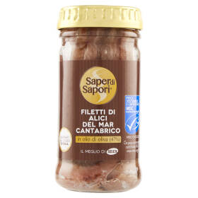 Selex Saper di Sapori Filetti di Alici del Mar Cantabrico in Olio di Oliva 100 g