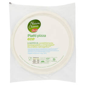 Selex Natura Chiama Piatti Pizza in Mater Bi Biodegradabili e Compostabili Ecologici 8 pezzi