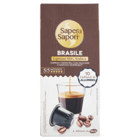 Selex Saper di Sapori Caffè in Capsule Espresso 100% Arabica Brasile Compatibili Nespresso 10 pezzi