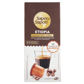 Selex Saper di Sapori Caffè in Capsule Espresso 100% Arabica Etiopia Compatibili Nespresso 10 pezzi