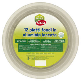 Selex Casa Bella Piatti Fondi in Alluminio Laccato 12 pezzi