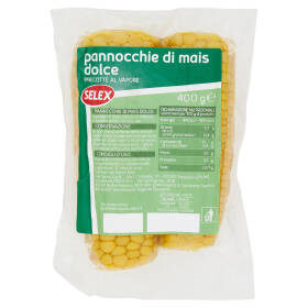 Selex Pannocchie di Mais Pulite, Precotte e pronte da Cucinare 400 g