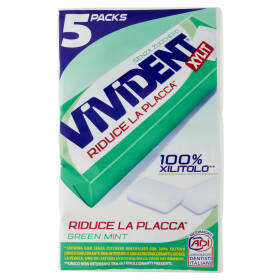Vivident Xylit Green Mint 5 Packs 67,5 g