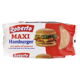 Roberto Maxi Hamburger con semi di sesamo 4 Panini 300 g