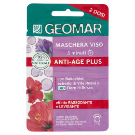 Geomar Maschera Viso 5 minuti Anti-Age Plus 2 x 7,5 mL