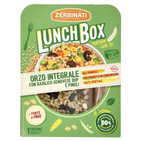 Zerbinati Lunch Box Orzo Integrale con Basilico Genovese DOP e Pinoli 200 g