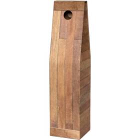 Scatola portabottiglia vino color teak