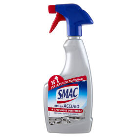 Smac - Brilla Acciaio Spray, Detergente per Superfici in Acciaio, Azione Lucidante 520 ml