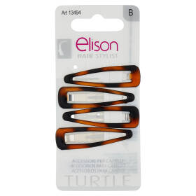 elison Hair Stylist Fermagli Clic Clac Turtle 4 pz