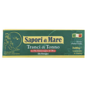 Sapori di Mare Tranci di Tonno in Olio Extravergine di Oliva 3 x 80 g