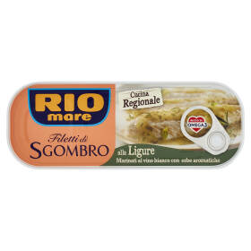 Rio mare Filetti di Sgombro alla Ligure Marinati al vino bianco con erbe aromatiche 120 g
