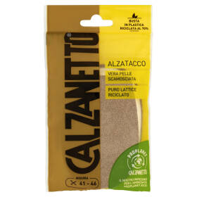 Calzanetto Alzatacco Vera Pelle Scamosciata Misura 41-46