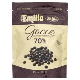 Zàini Emilia Gocce di Cioccolato Fondente Extra 70% Cacao 140 g