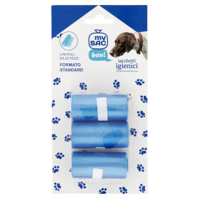 my Sac bau! sacchetti igienici per gli escrementi del cane 3 Rotoli 20 pz