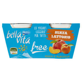 bella vita free Senza Lattosio Pesca e Albicocca 2 x 125 g