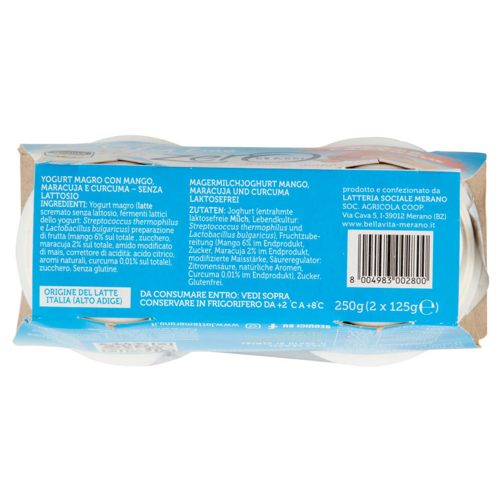 Yogurt Magro Senza Lattosio, 2x125 g