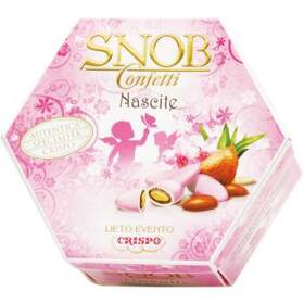 Crispo snob confetti rosa mandorla nascita bambina 500 g