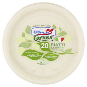 DOpla Green Piatti in Bioplastica Frutta Avorio 20 pz