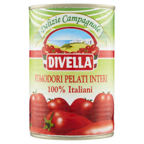 Divella Delizie Campagnole Pomodori Pelati Interi 100% Italiani 400 g