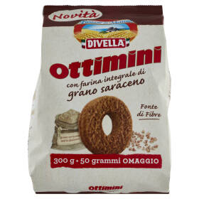 Divella Fantasie del Mattino Ottimini con farina integrale di grano saraceno 350 g