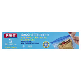 Frio Sacchetti Ermetici Chiusura con Cursore Scorrevole Formato Medio 26,5 x 26,5 cm 15 pz