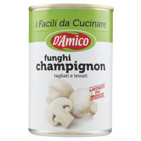 D'Amico i Facili da Cucinare funghi champignon tagliati e lessati 400 g