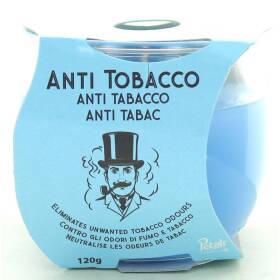 Candela in bicchiere mangiaodori fumo e tabacco