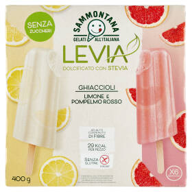 Sammontana Levia Ghiaccioli Limone e Pompelmo Rosso 6 x 66,7 g