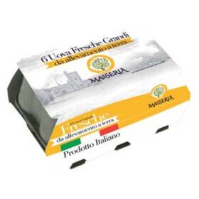 6 uova fresche grandi da allevamento a terra