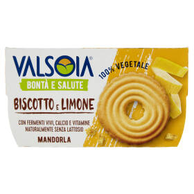 Yogurt vegetale di mandorla con biscotto e limone VALSOIA 2 X 115 G - Coop  Shop