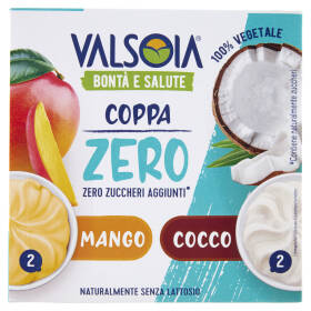 Valsoia Bontà e Salute Coppa Mango Cocco Zero Zuccheri Aggiunti* 4 x 70 g
