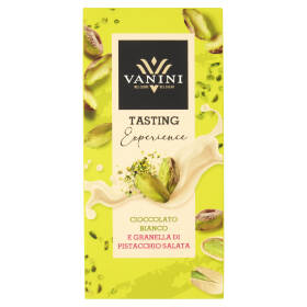 Vanini Tasting Experience Cioccolato Bianco e Granella di Pistacchio Salata 75 g