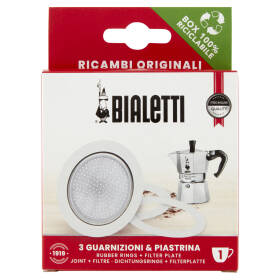 Bialetti 3 Guarnizioni & Piastrina 1 tazza
