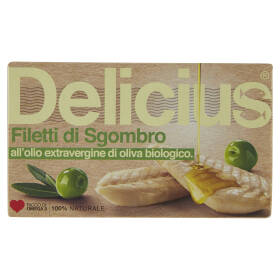 Delicius Filetti di Sgombro all'olio extravergine di oliva biologico 90 g