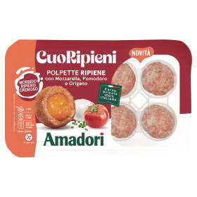 Amadori CuoRipieni Polpette Ripiene con Mozzarella, Pomodoro e Origano 0,216 kg