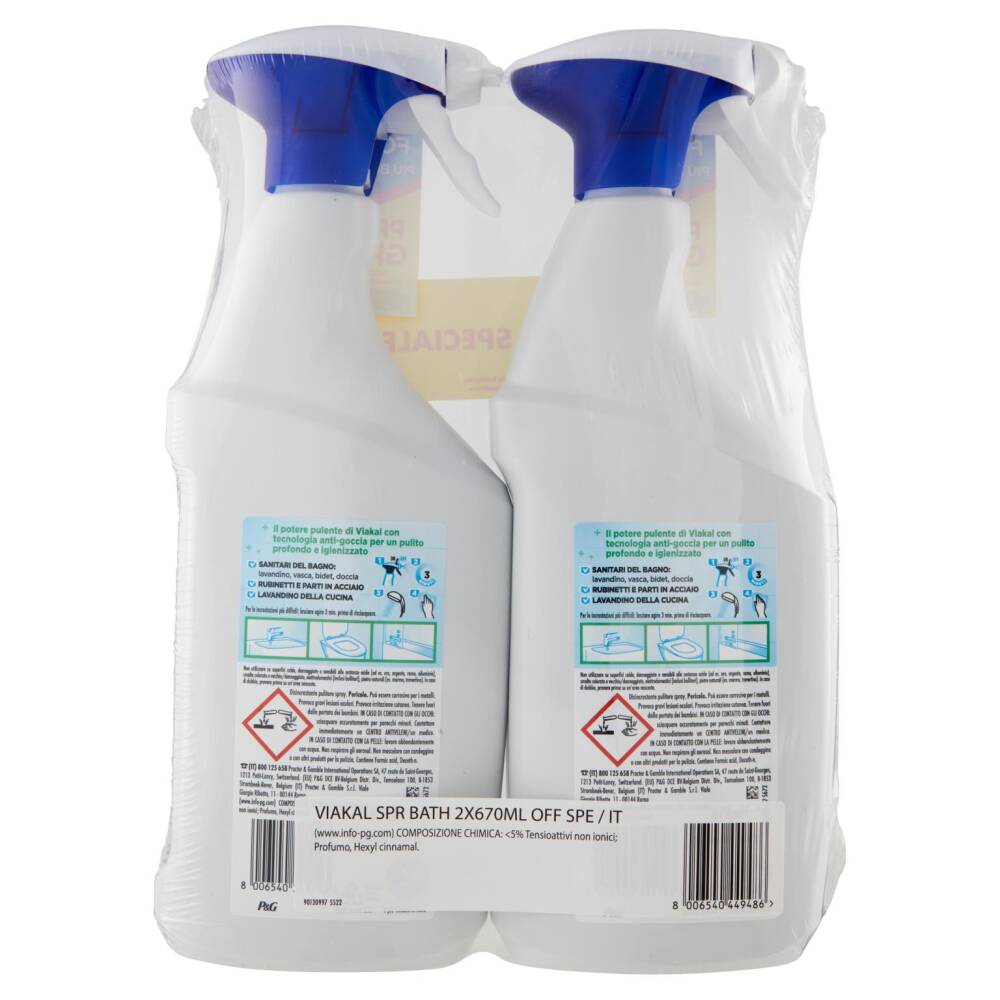 Viakal Detersivo Anticalcare Bagno E Cucina Igienizzante Spray 2x670 Ml NonPesa It Spesa Online