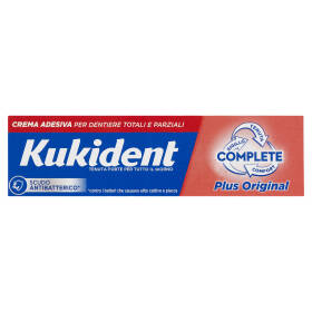 Kukident Complete Plus Original Crema Adesiva per Dentiere Totali e Parziali 35 g