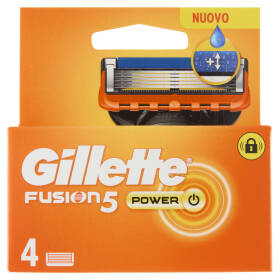 Gillette Fusion5 Power Lamette di ricambio per Rasoio da Uomo, 4 Ricariche