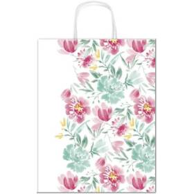 Shopper di carta fantasie floreali cm 26x12x34,5 h
