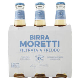 Birra Moretti Filtrata a Freddo 3 x 33 cl