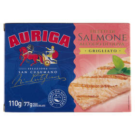 Auriga Selezione San Cusumano Filetti di Salmone all'Olio di Oliva Grigliato 110 g
